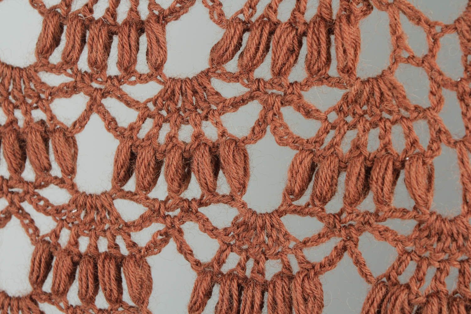 Xale de malha feito à mão lenço quente feminino de tecido de lã feito em croché  foto 3