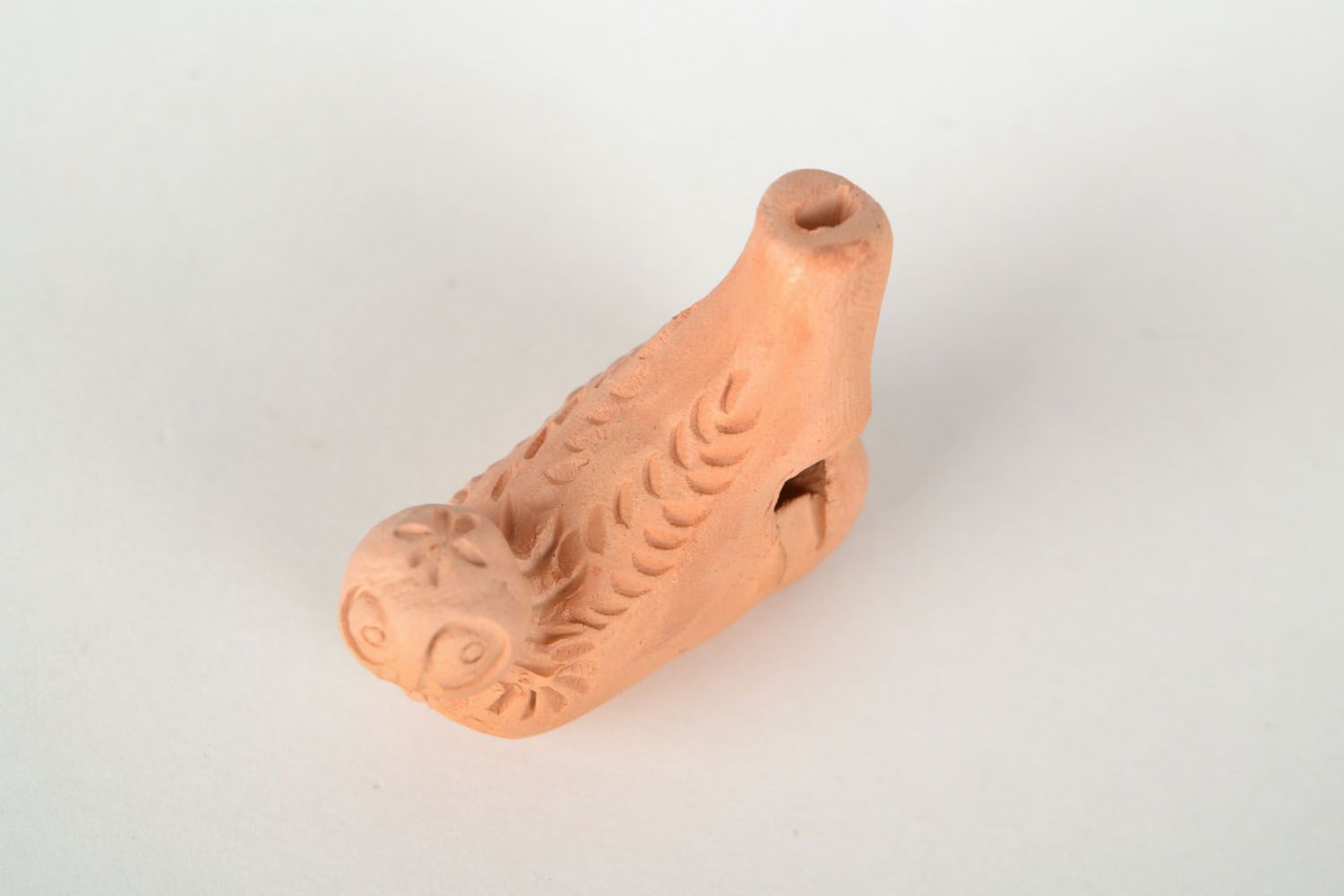 Apito de argila brinquedo de cerâmica artesanal Fasan foto 5