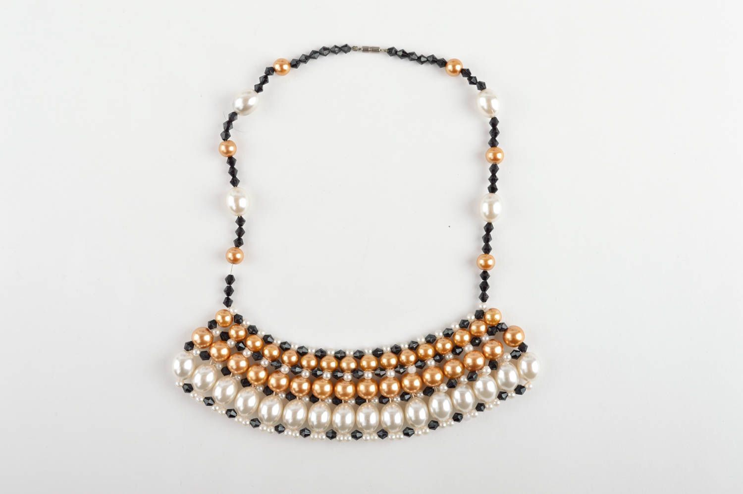 Collana di perline e perle fatta a mano originale bigiotteria da donna   foto 2