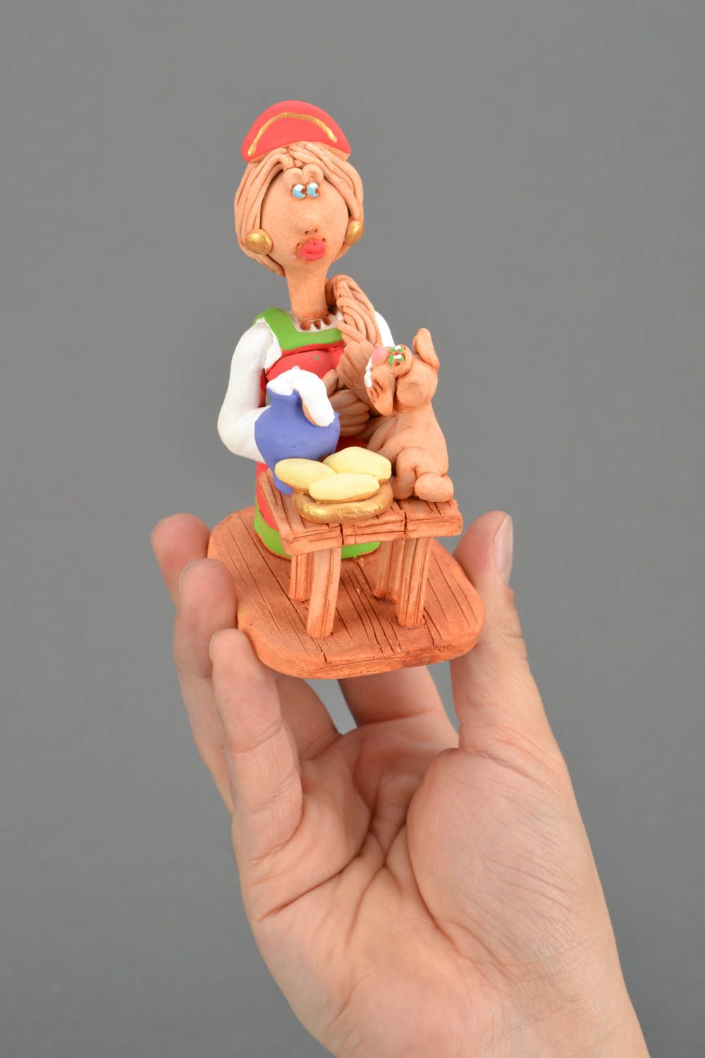Figurine en céramique faite main Dîner photo 2