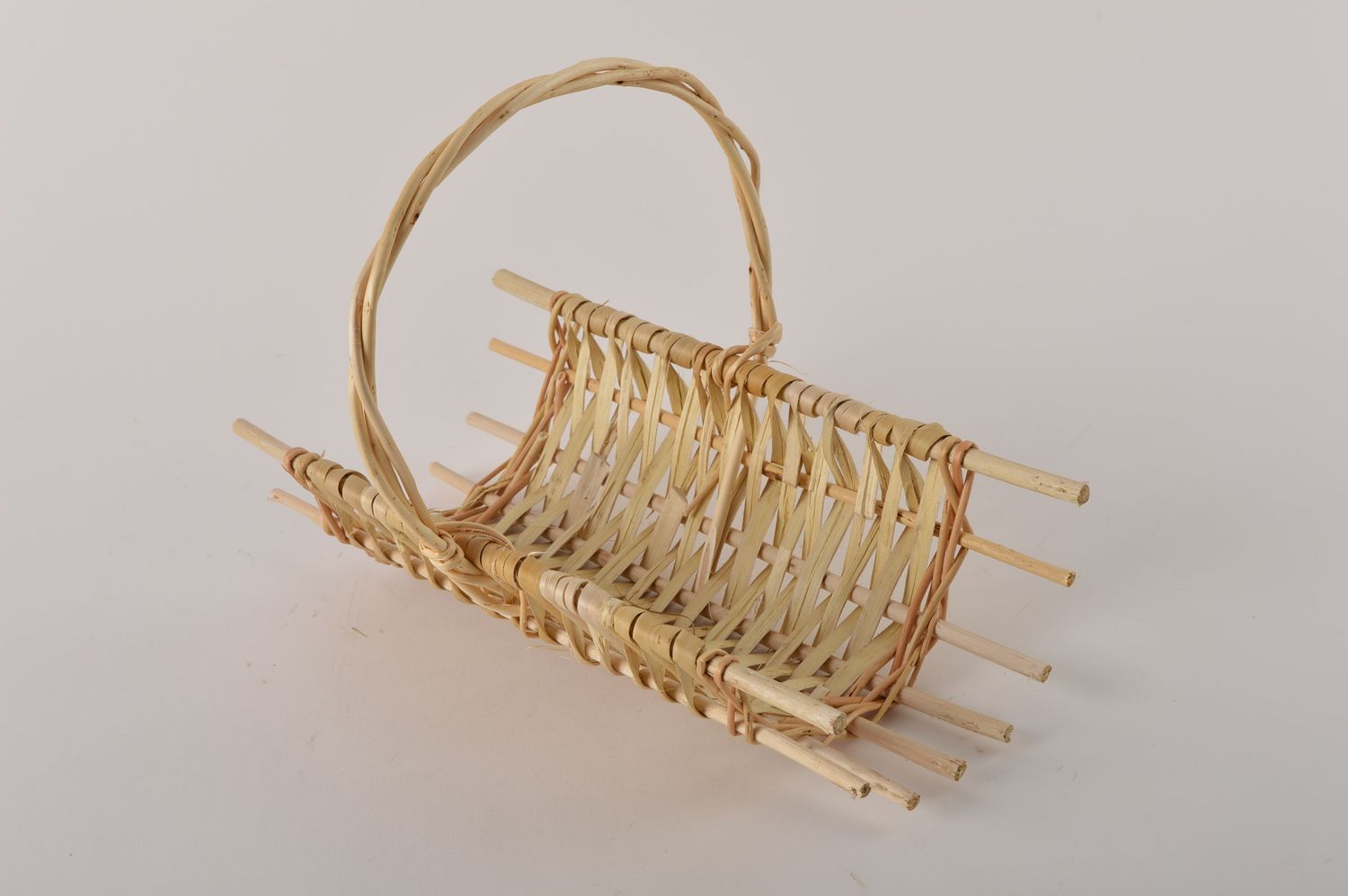 Handmade designer woven basket unusual present for woman interior element photo 4