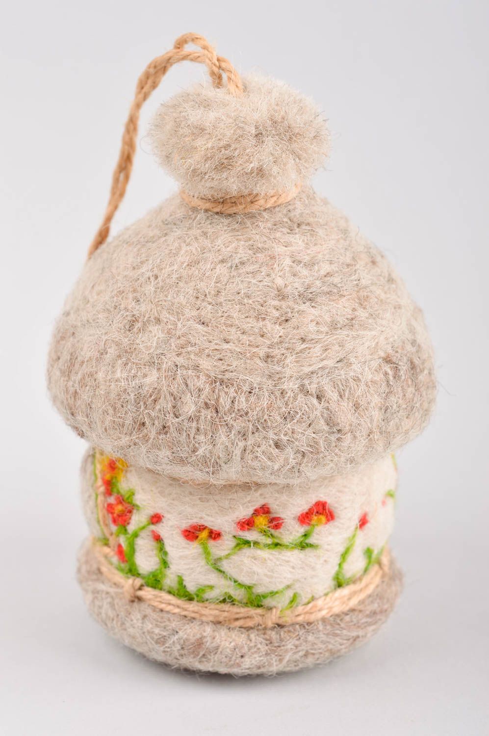 Unusual handmade Christmas decoration felted wool toy home design gift ideas photo 3