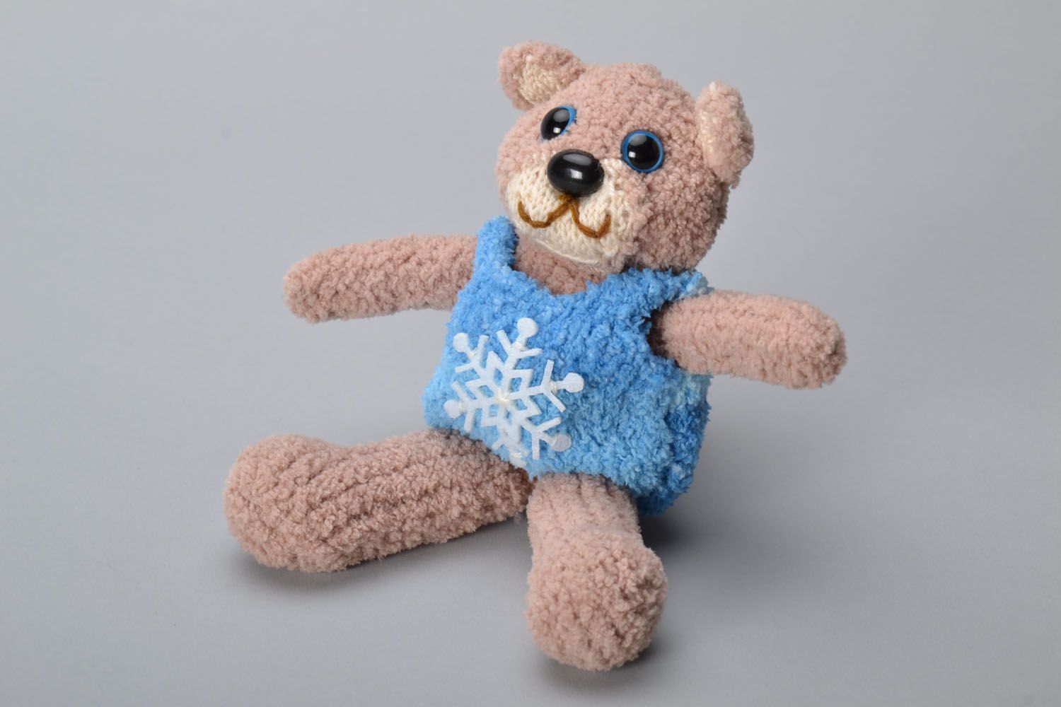 Children's knitted toy Bear photo 2
