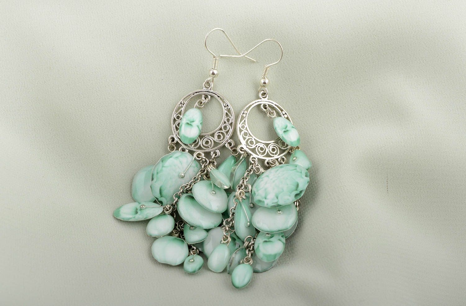 Metal jewelry handmade dangling earrings fashion accessories gifts for women photo 5