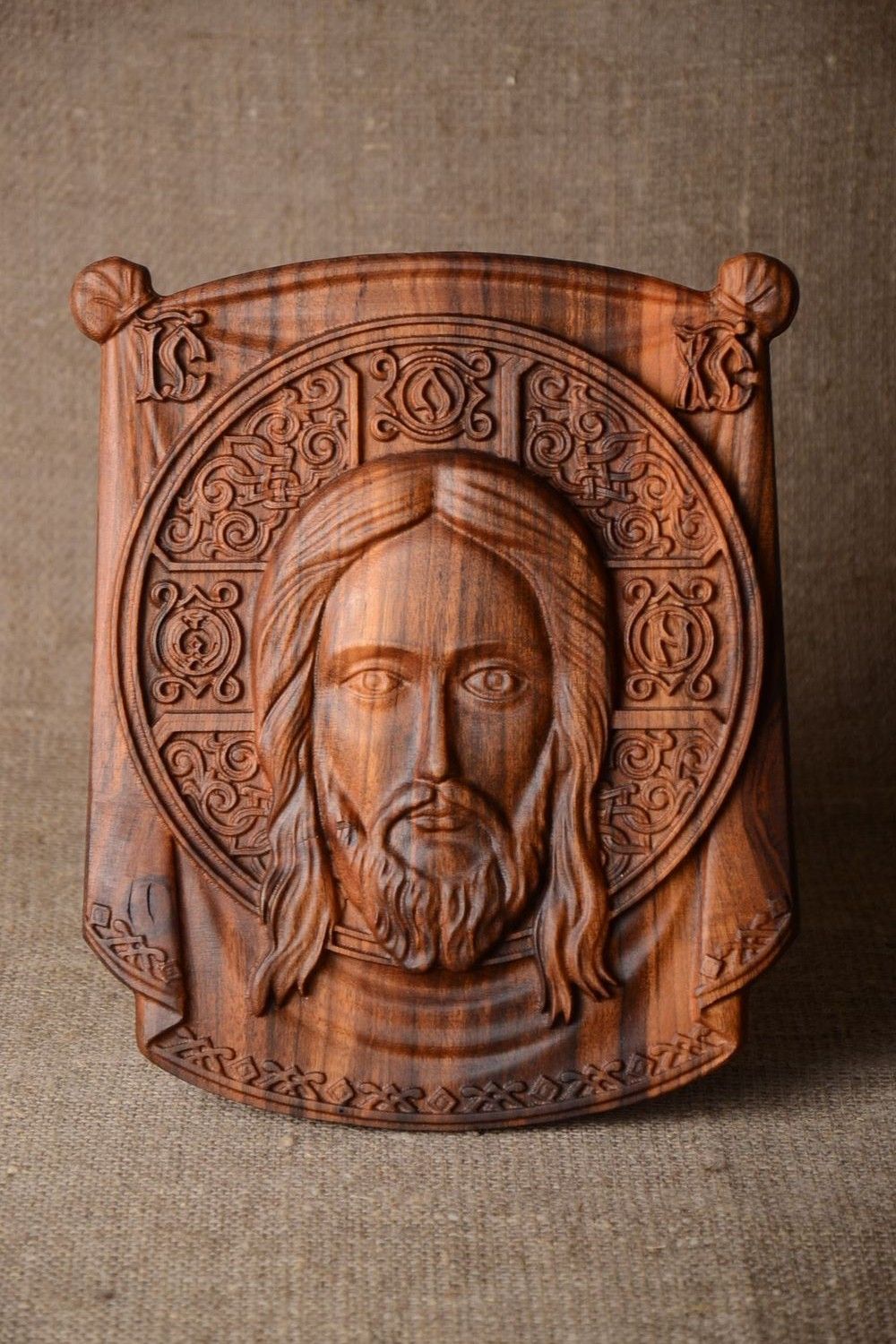Imágen religiosa icono de madera artesanal decoración de interior Spas foto 1
