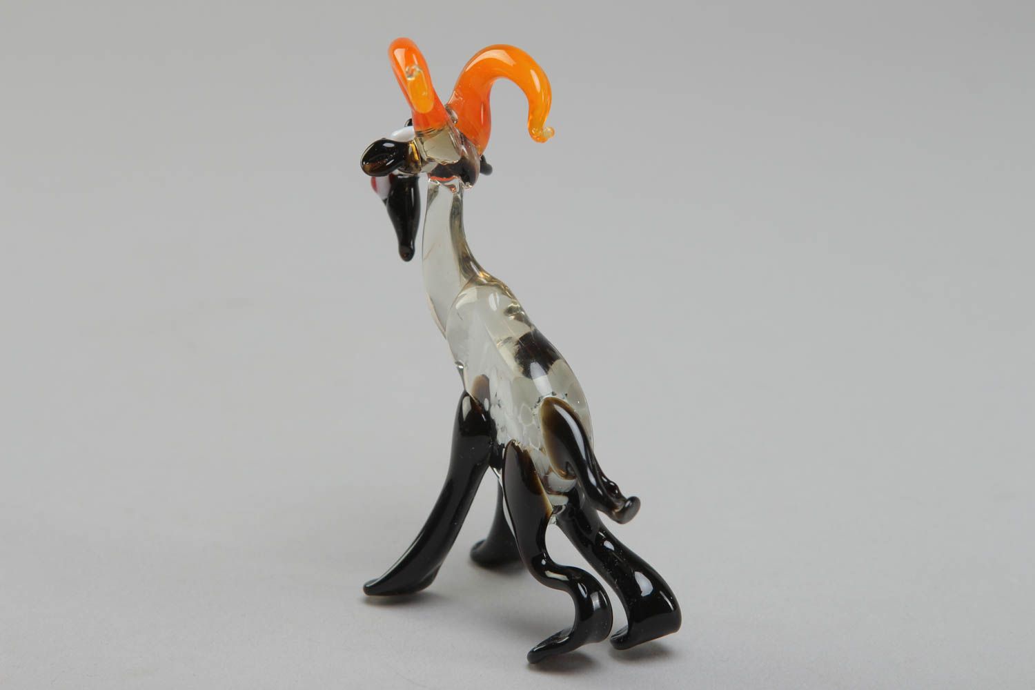 Figurine miniature en verre au chalumeau multicolore faite main décorative Bouc photo 3