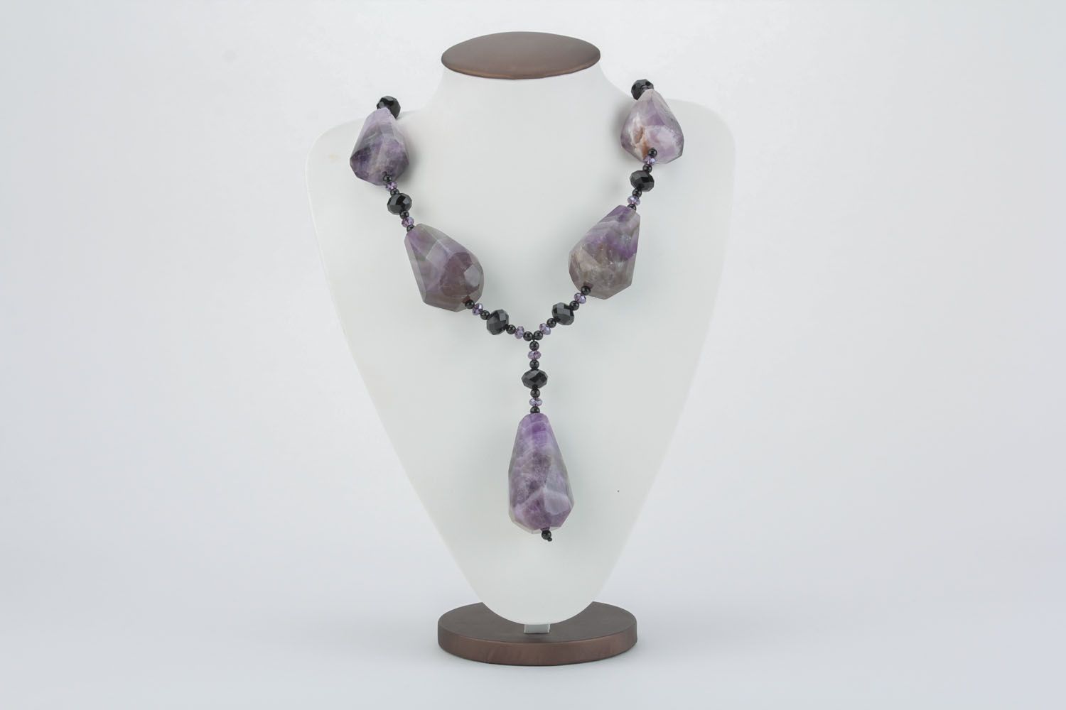 Massive necklace with amethyst photo 3