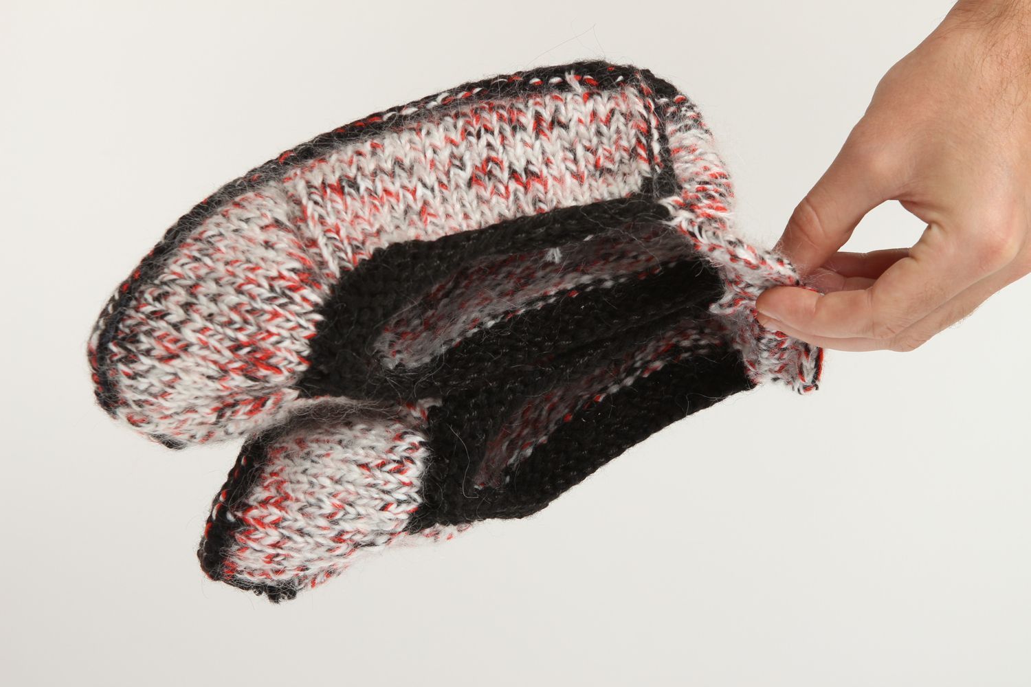 Hausschuhe Damen handmade gefilzte Pantoffeln gestrickte Hausschuhe aus Wolle foto 5