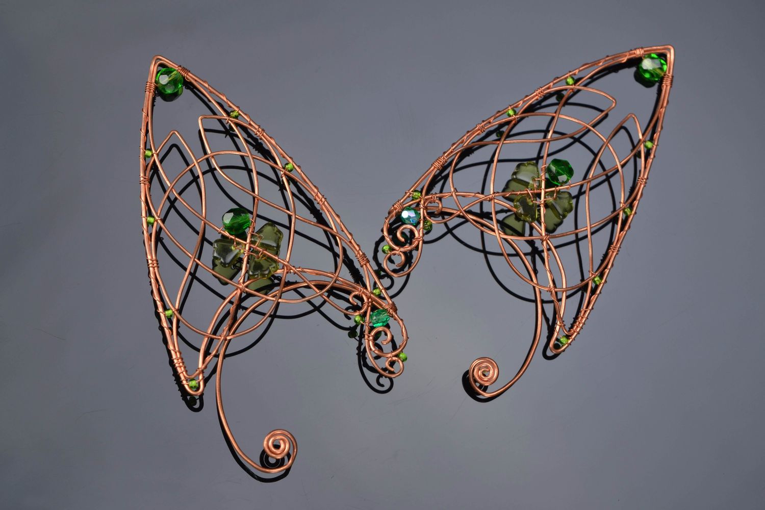 Metal woven cuff earrings in elves style photo 1
