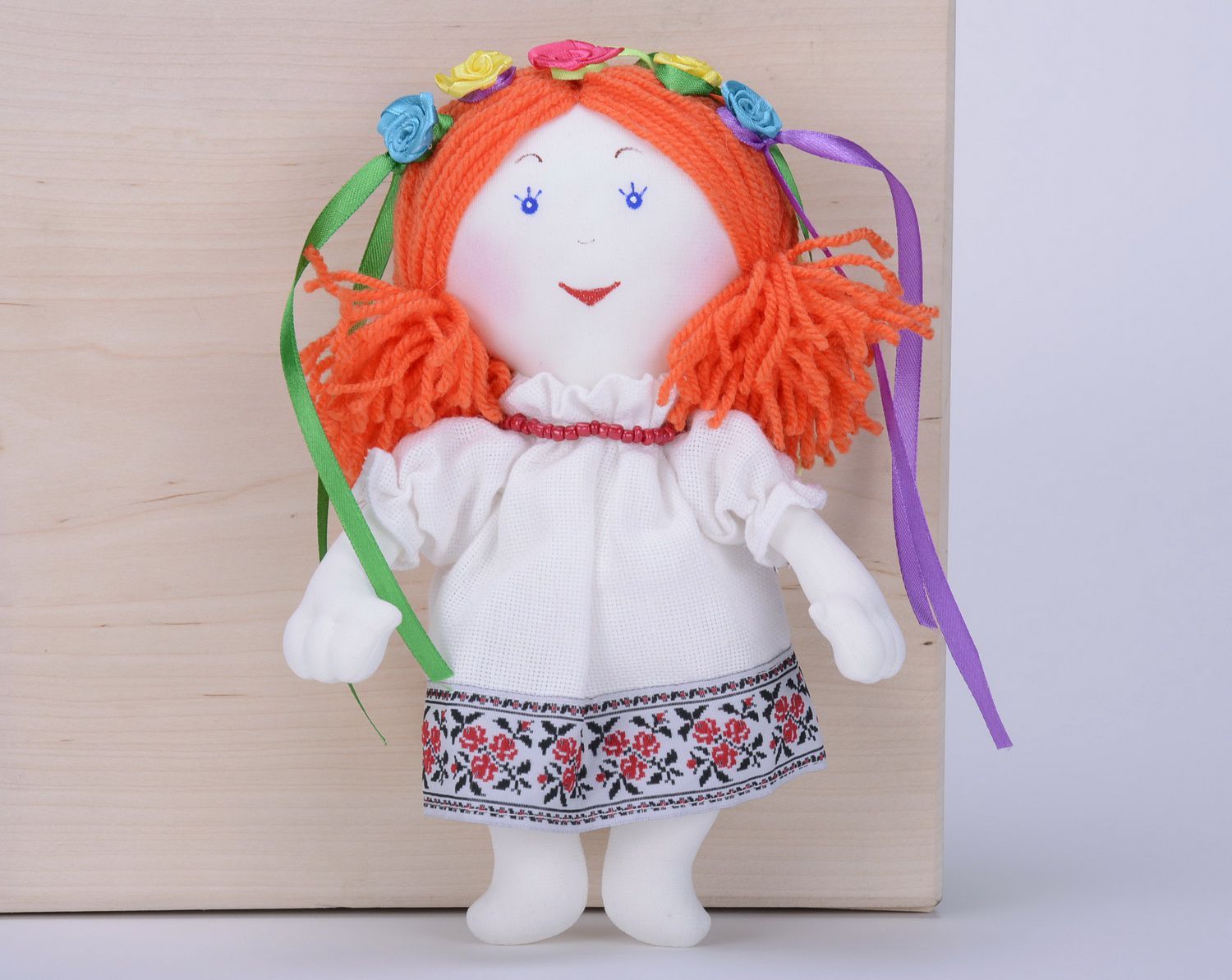 Textile doll Ukrainian girl photo 3