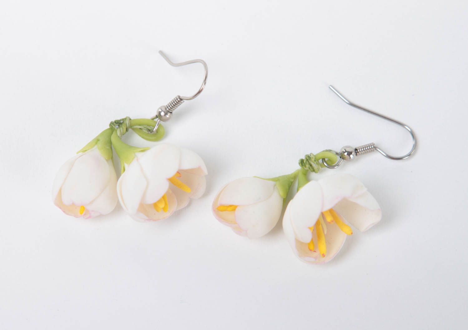 Handmade Ohrringe Blumen Polymer Clay Schmuck Accessoire für Frauen schön foto 2