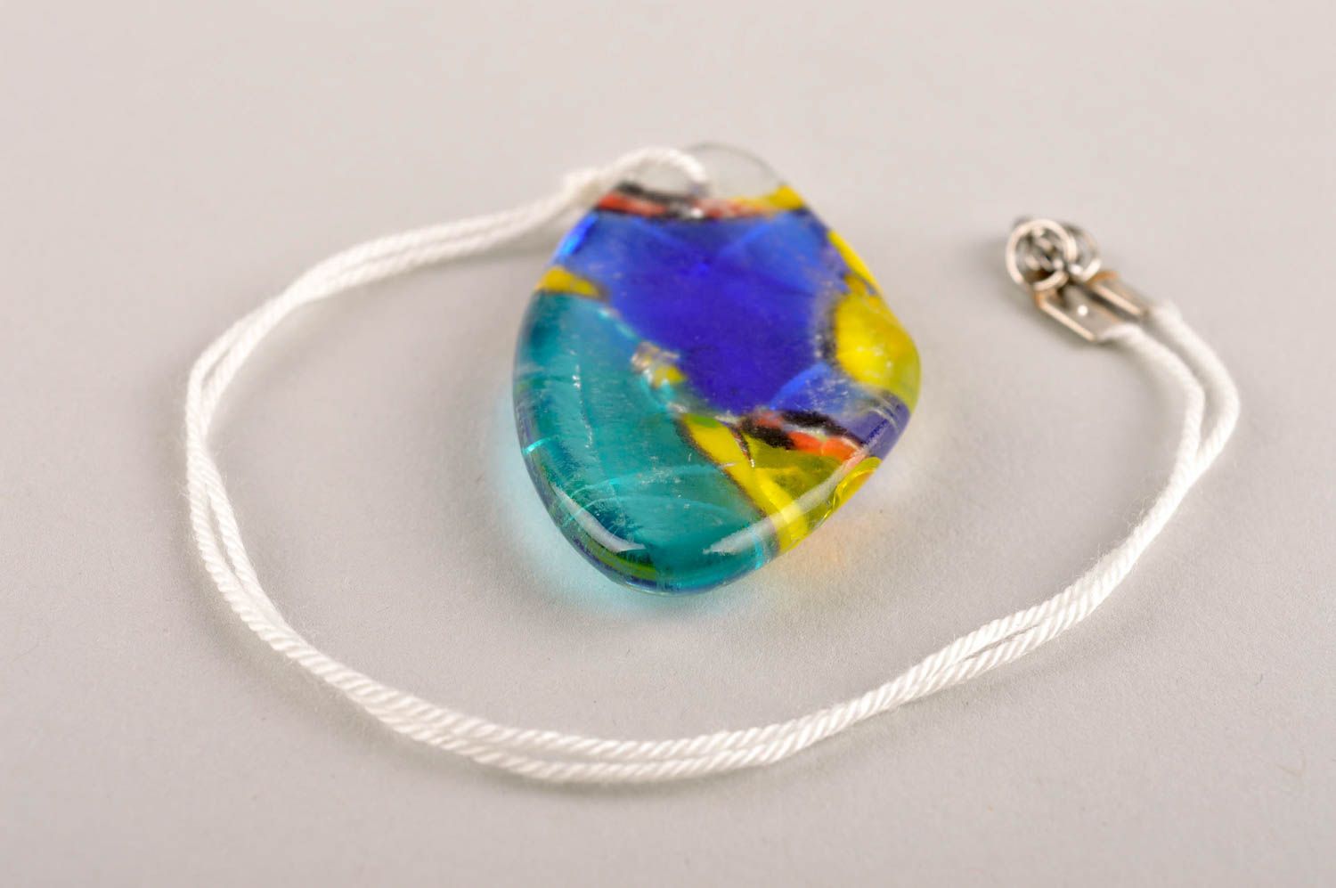 Handmade pendant designer pendant unusual gift for girl handmade glass pendant photo 3