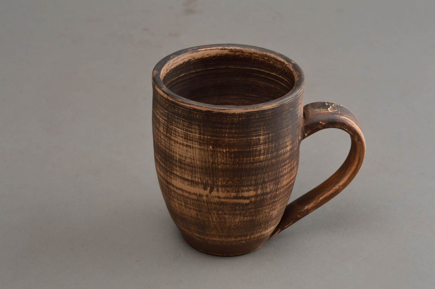 Large handmade ceramic mug with handle 10 oz, 0,62 lb photo 3