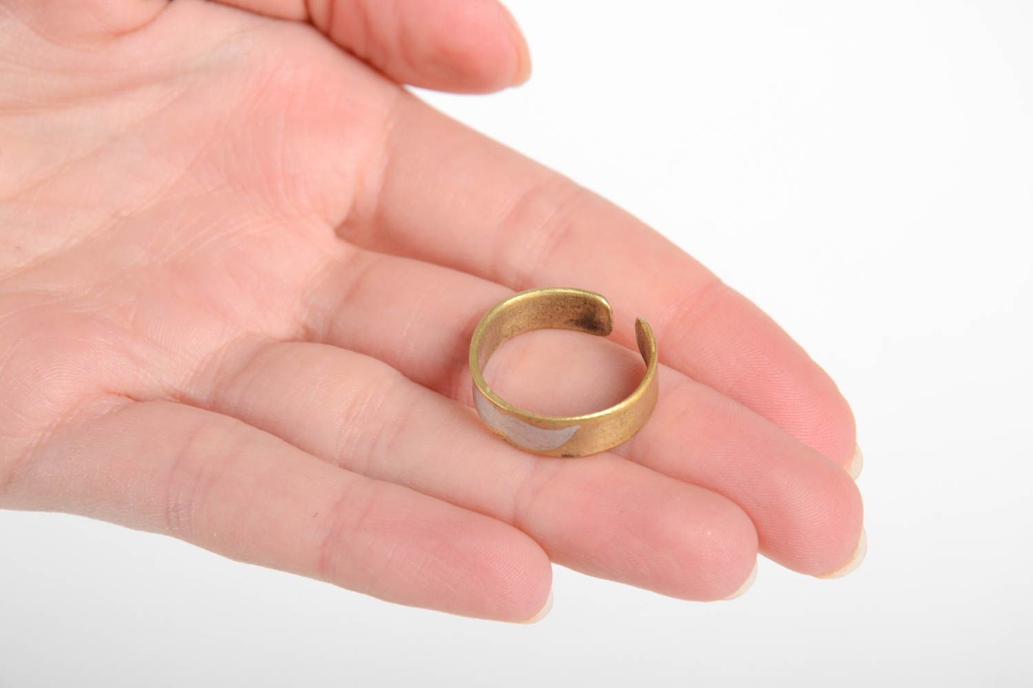 Handmade Ring Damen Designer Accessoire Geschenk Idee Ring aus Kupfer lösbar foto 3