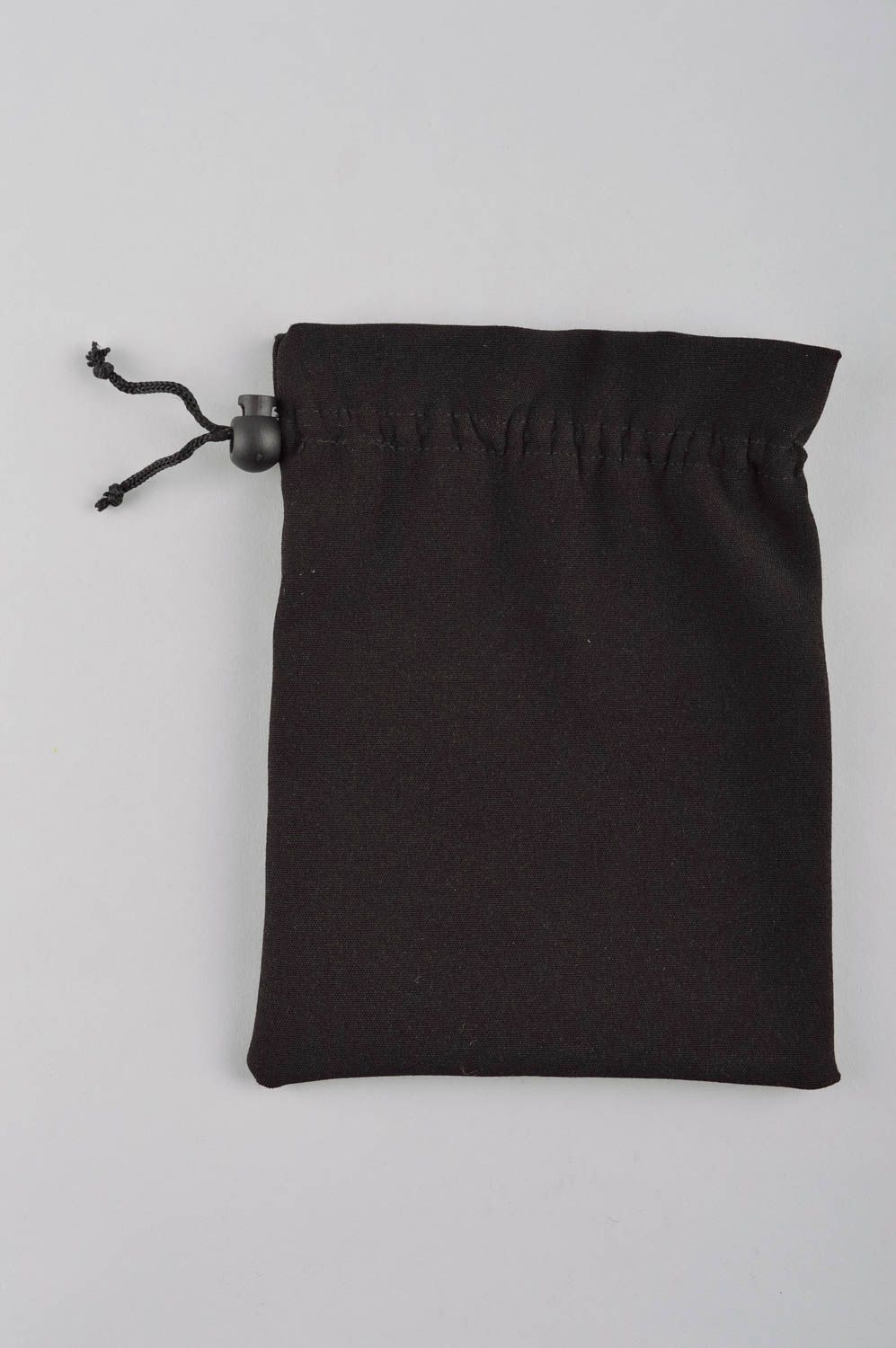 Кошелек из ткани женский кошелек хенд мейд вышитый мешочек для монет черный фото 3