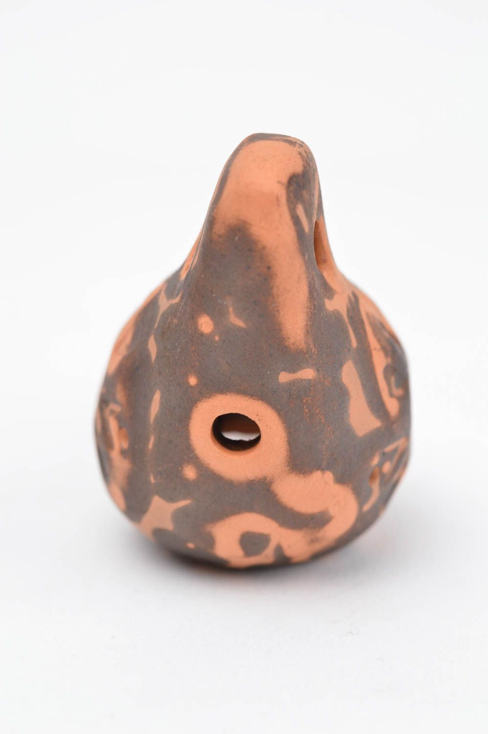Handmade clay whistle ceramic whistle folk musical instrument ceramic statuette photo 3