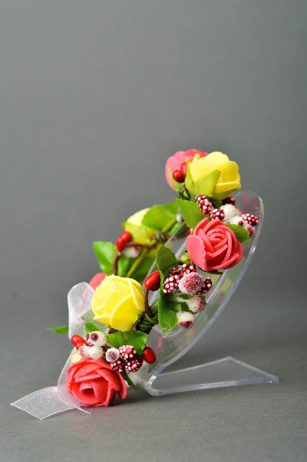 Pulsera con flores hecha a mano bisutería de mujer accesorio de verano foto 2