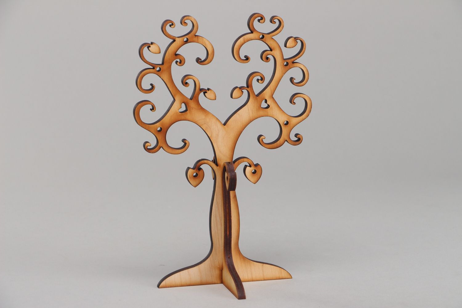 Plywood craft blank for jewelry hanger Tree photo 1