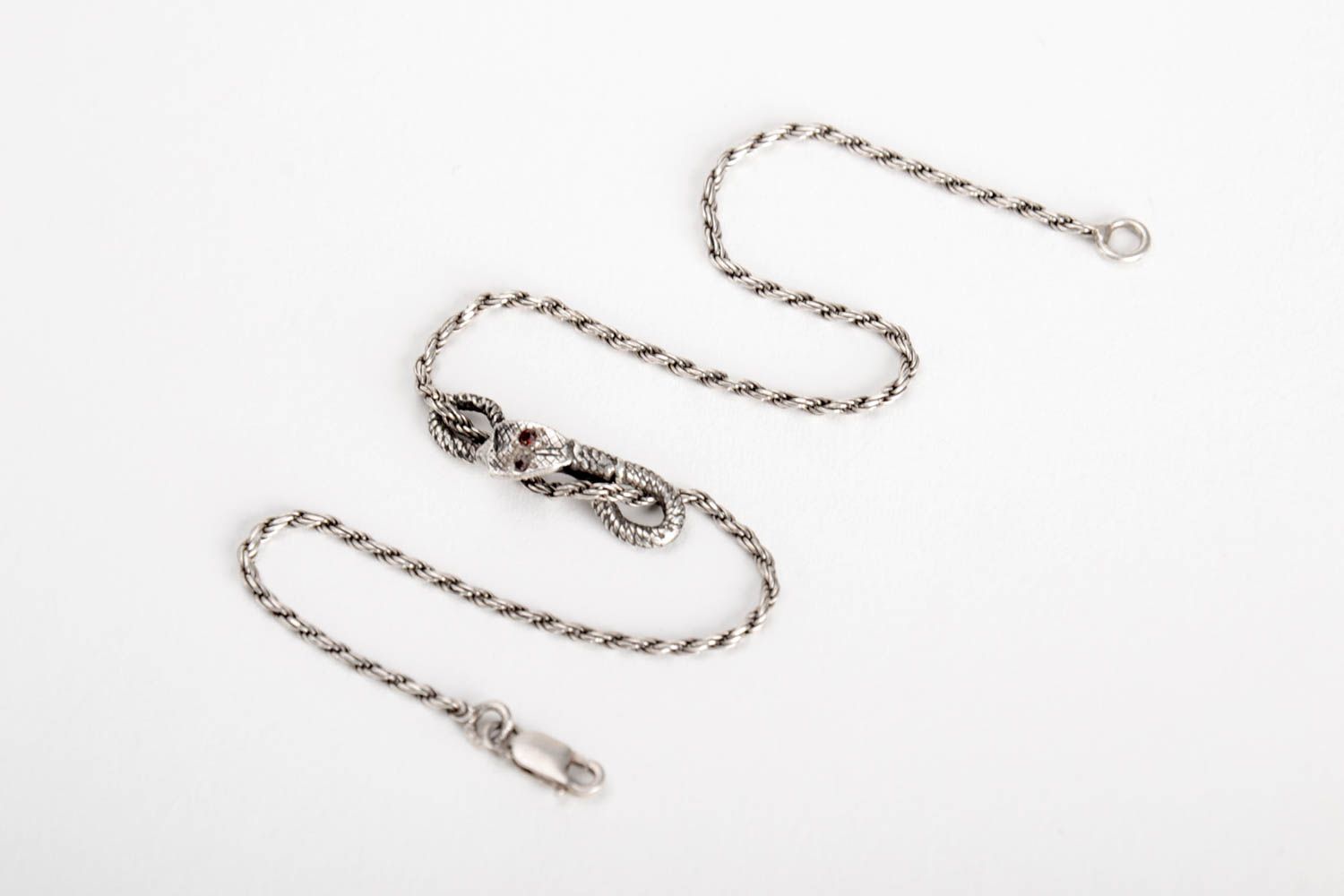 Украшение ручной работы серебряное украшение браслет из серебра змея филигрань фото 3