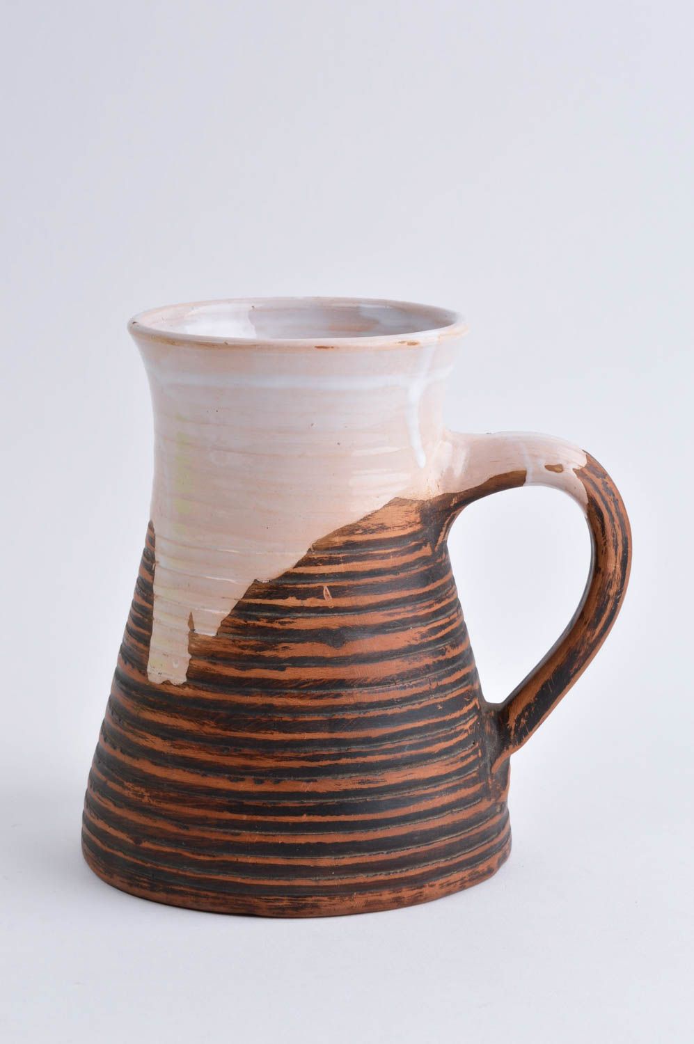 Bierkrug Ton handgefertigt Keramik Geschirr Männer Geschenk ausgefallen foto 2