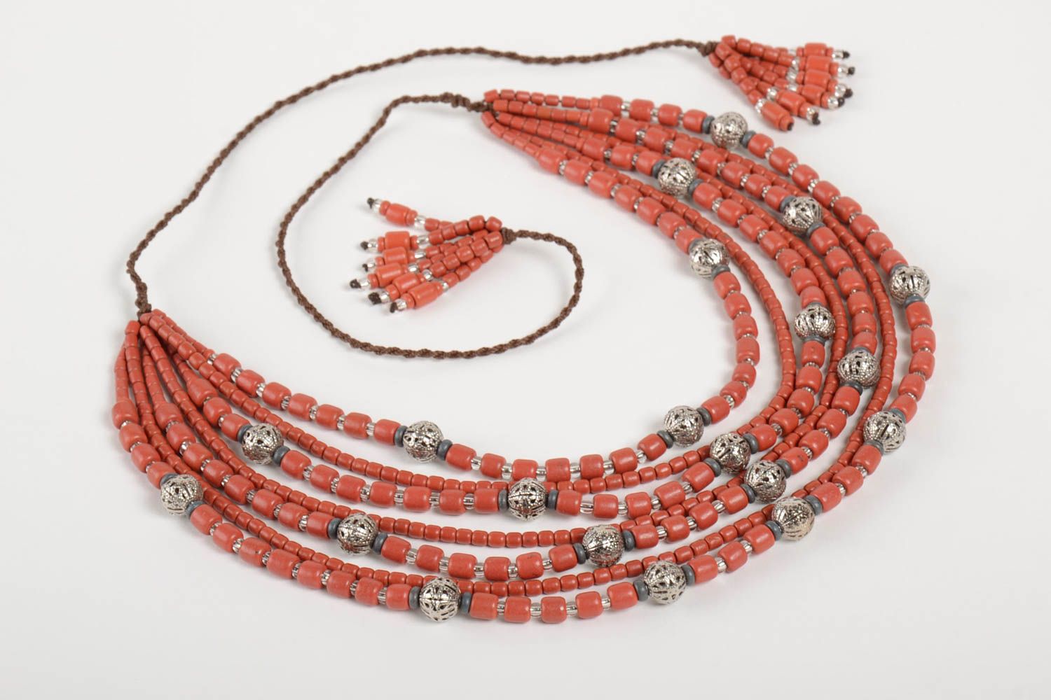 Handmade necklace bead necklace ethnic jewellery ceramic jewelry fashion jewelry photo 2