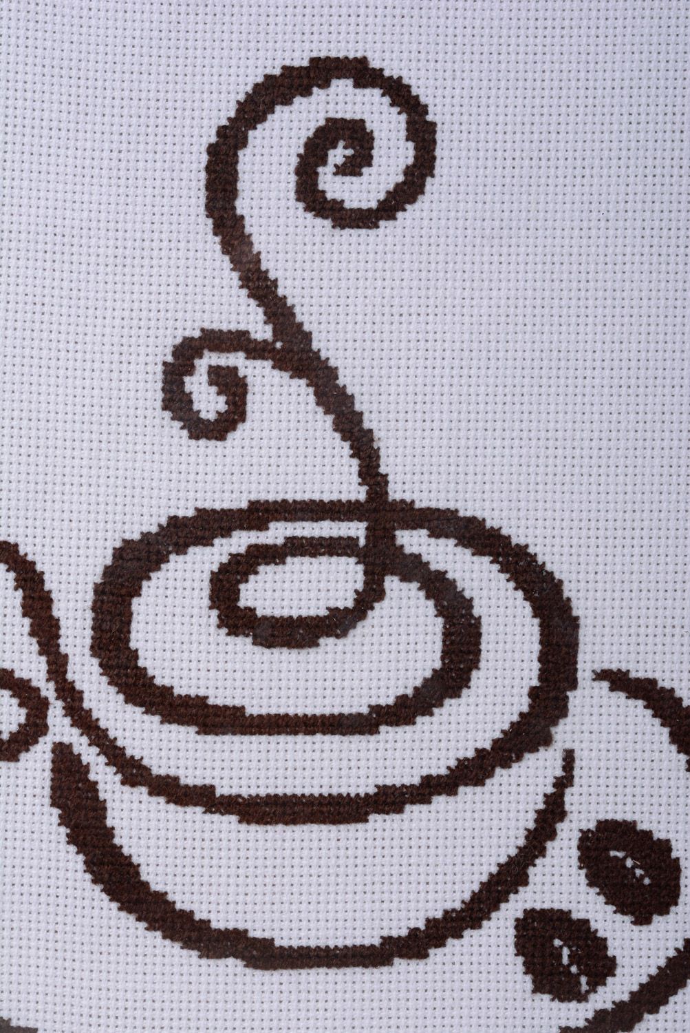 Handmade cross stitch wall embroidery in plastic frame with plexiglas photo 5