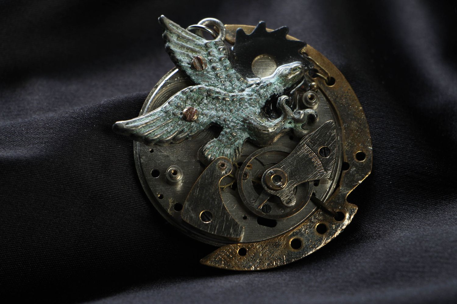 Unusual designer pendant with mechanism photo 1