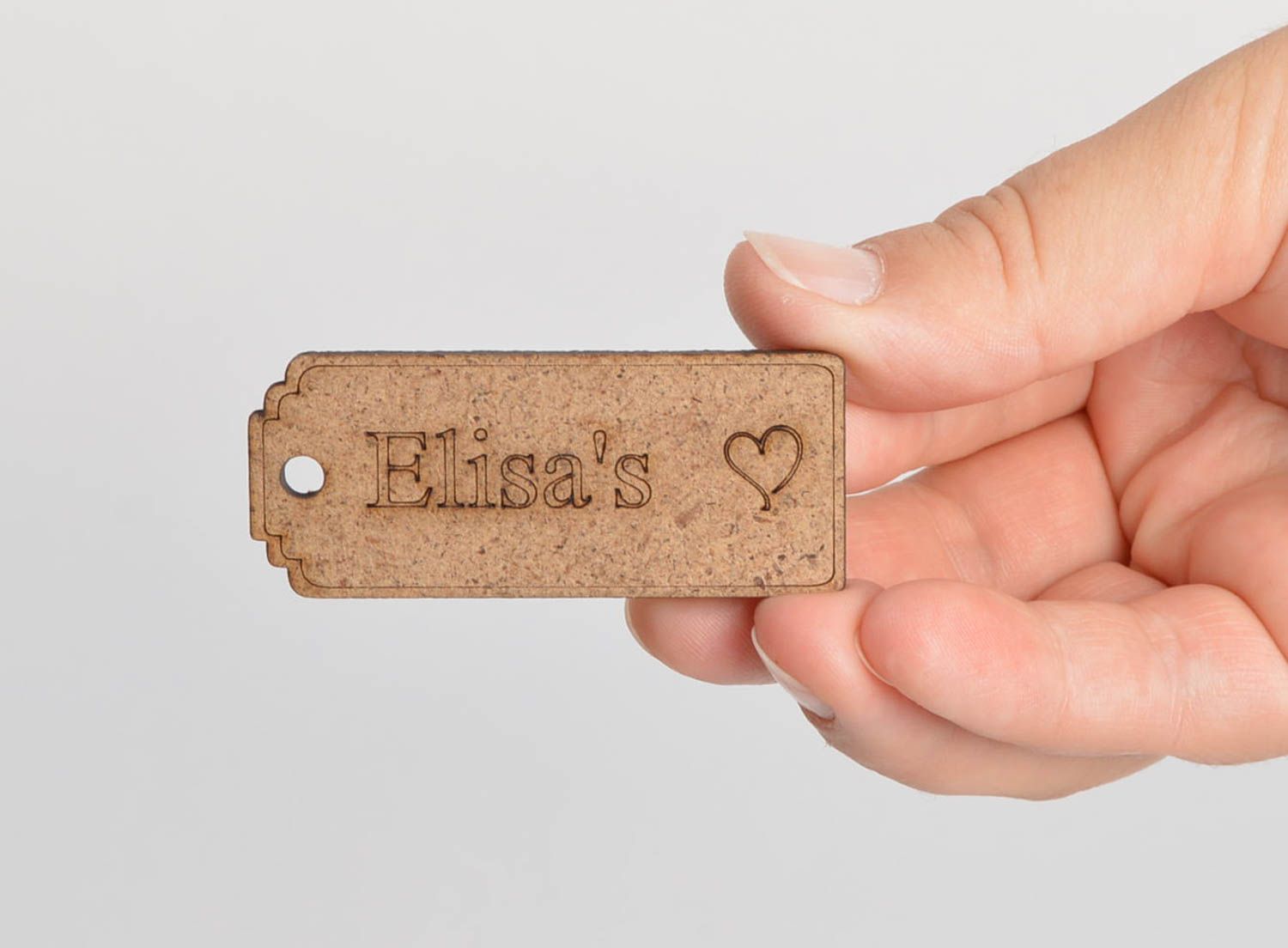 Handmade craft blank for creative work plywood badge small rectangular Elisa's photo 5