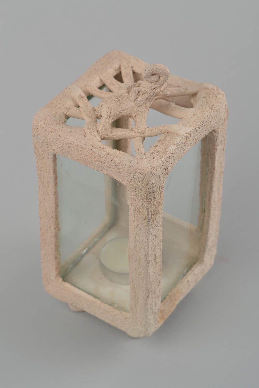 Portavelas de cerámica hecho a mano regalo original sostenedor de velas foto 3