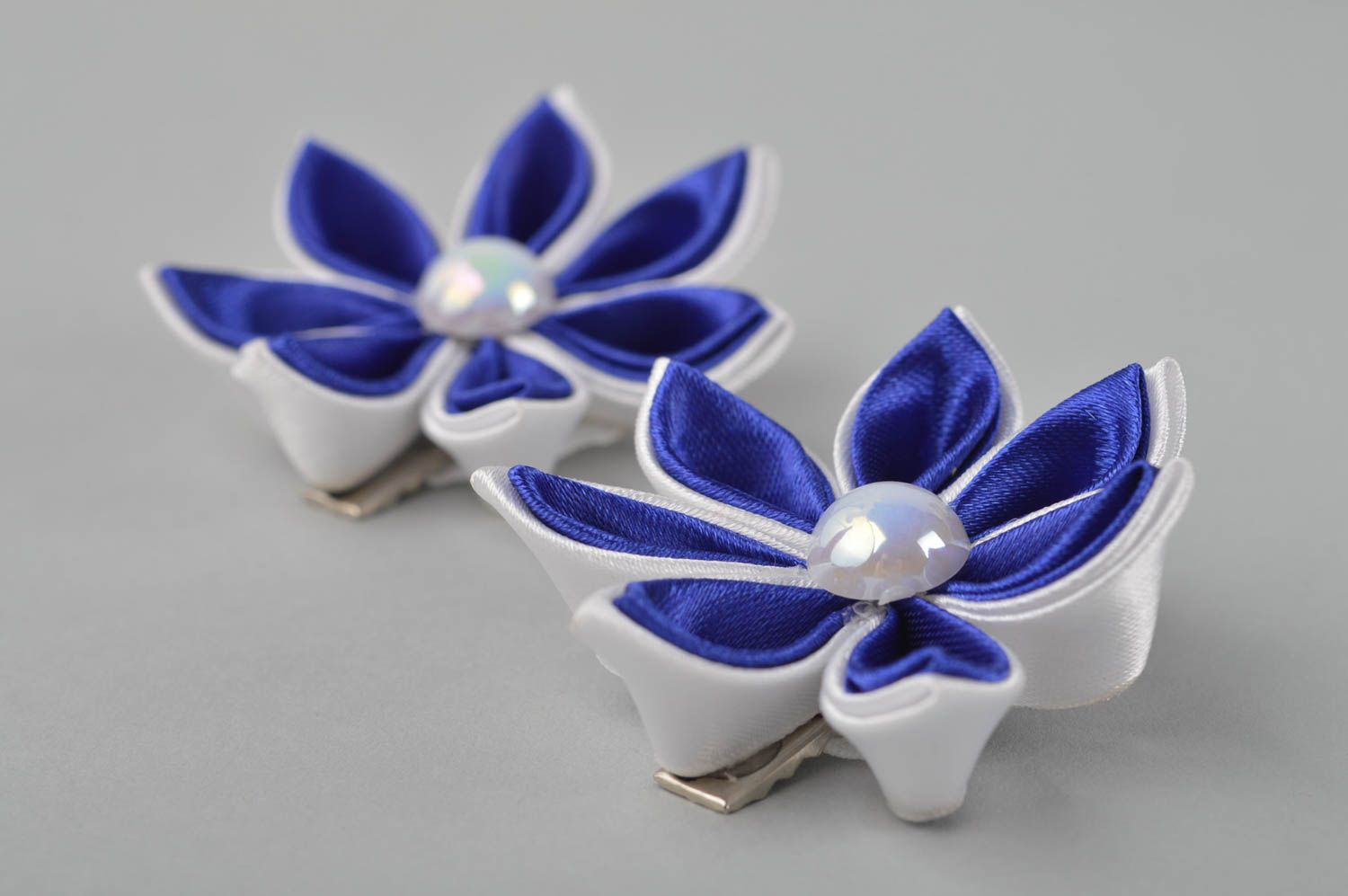 Handmade accessory flower hair clip designer hair clip gift ideas set of 2 items photo 2