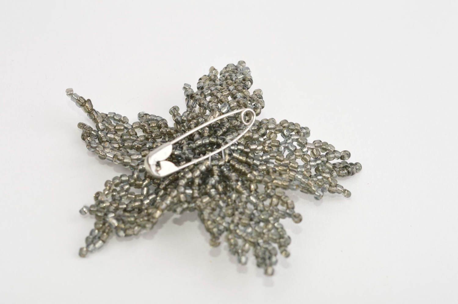 Flower brooch handmade seed bead brooch fashion bijouterie stylish brooches photo 3