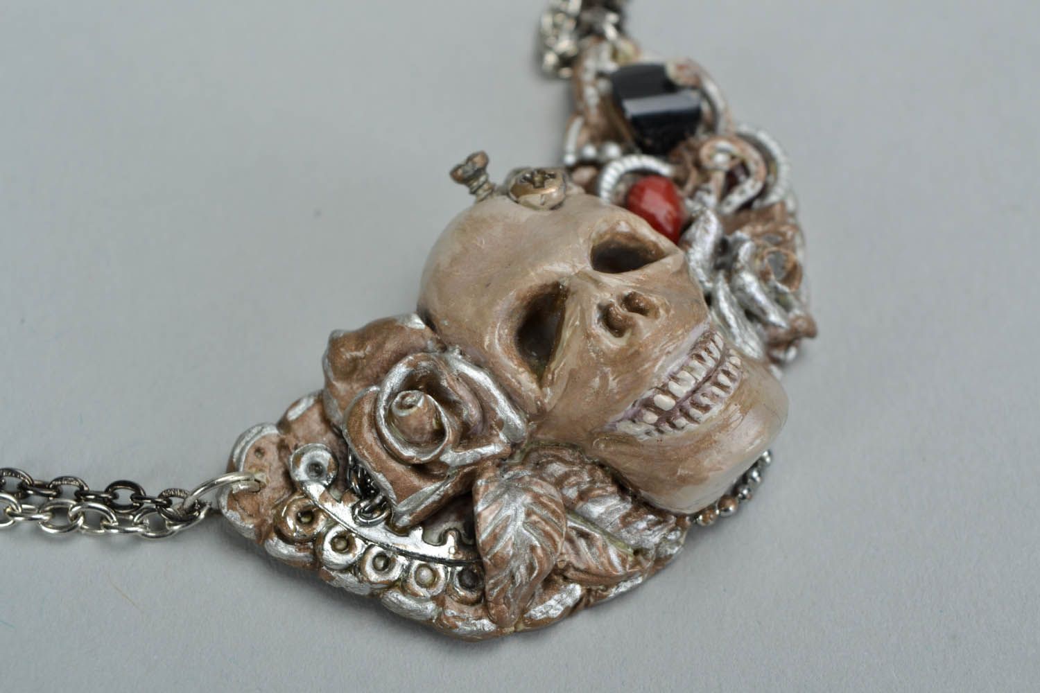 Polymer clay pendant Gothic photo 4