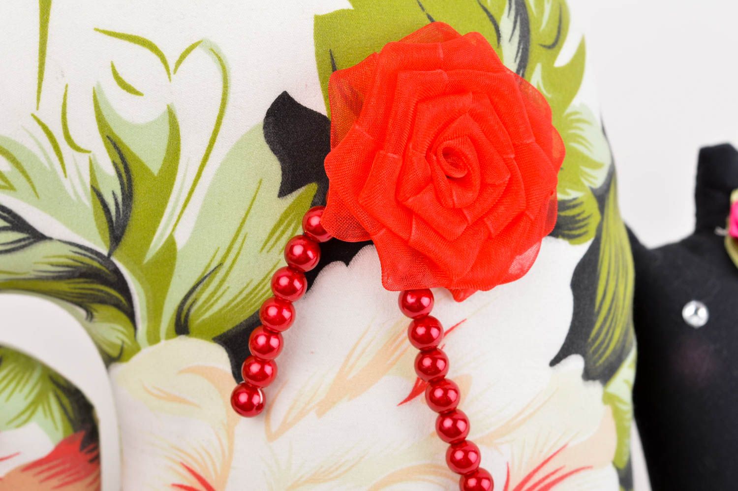 Peluche escargot faite main Jouet enfant Cadeau original coton motif floral photo 5
