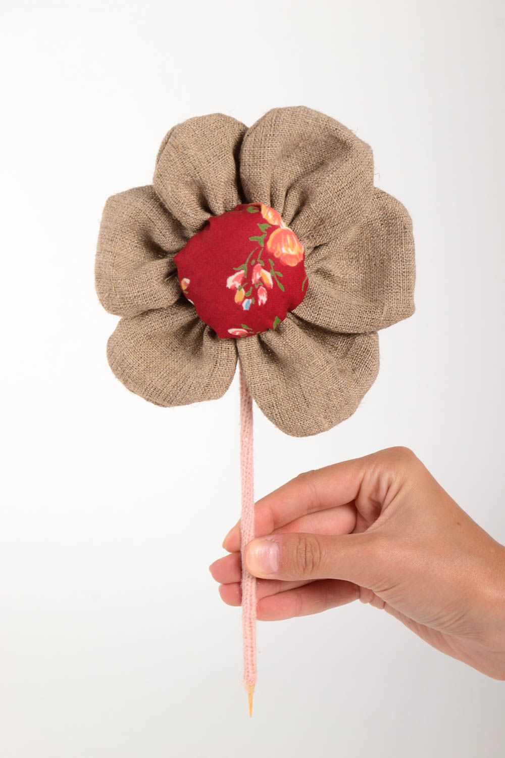 Handmade schöne Deko Blume Wohn Accessoire künstliche Blume aus Stoff  foto 2