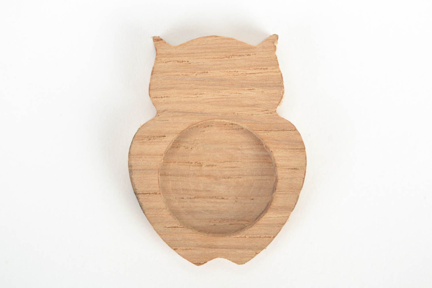 Blank for handmade jewelry creation made of wood designer owl accessory photo 1