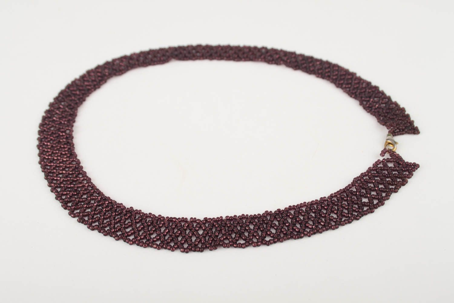 Колье из бисера украшение ручной работы роскошное широкое ожерелье из бисера фото 1
