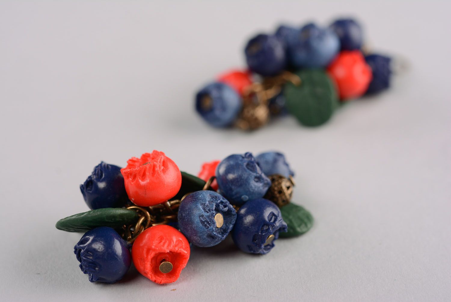 Long plastic earrings Wild Berries photo 4