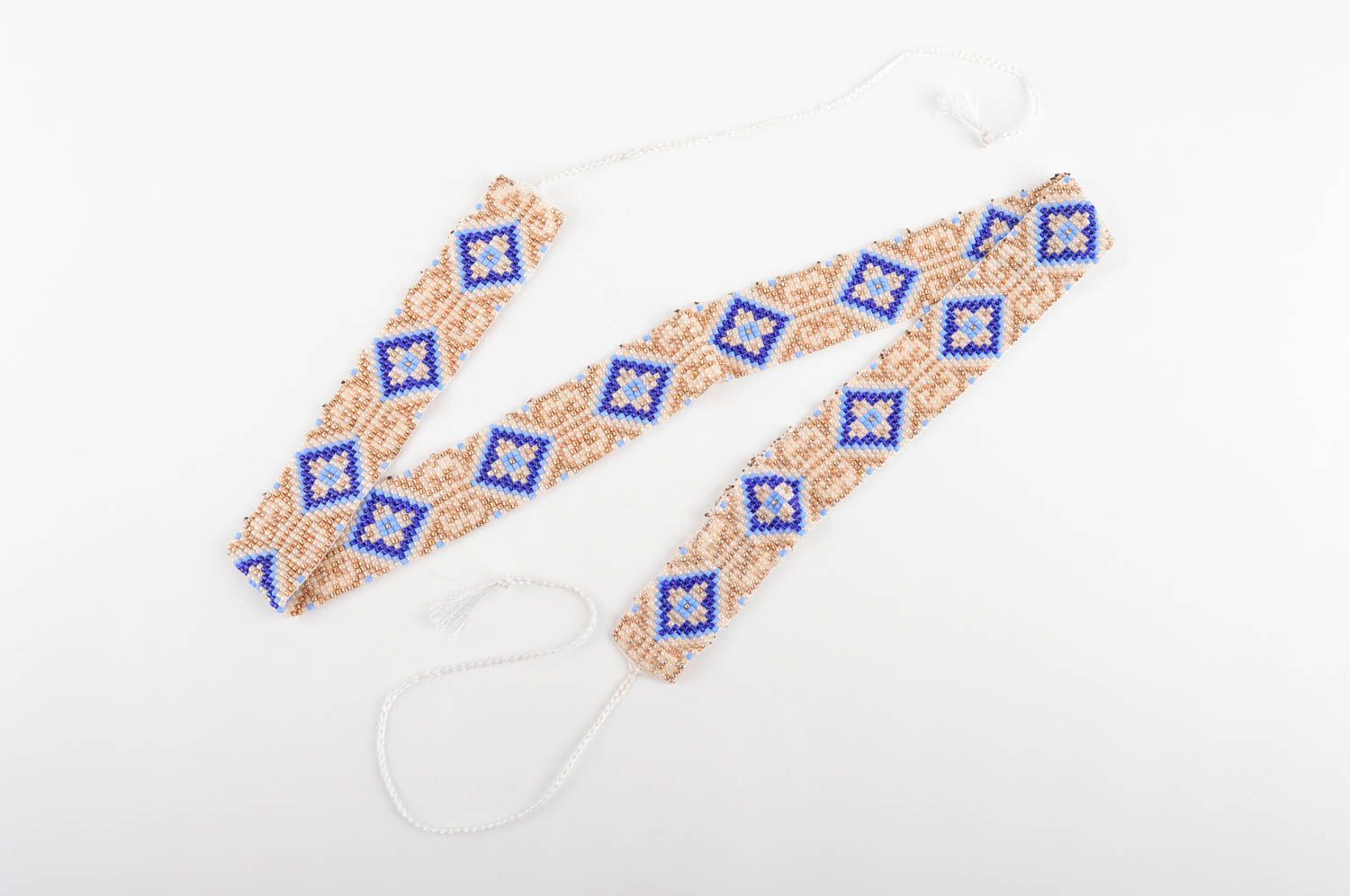 Handmade ethnische Rocailles Kette Damen Collier Accessoire für Frauen foto 2