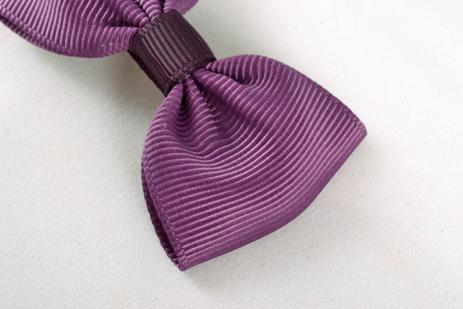 Аксессуары для волос украшение ручной работы заколки бантики фиолетовые фото 5