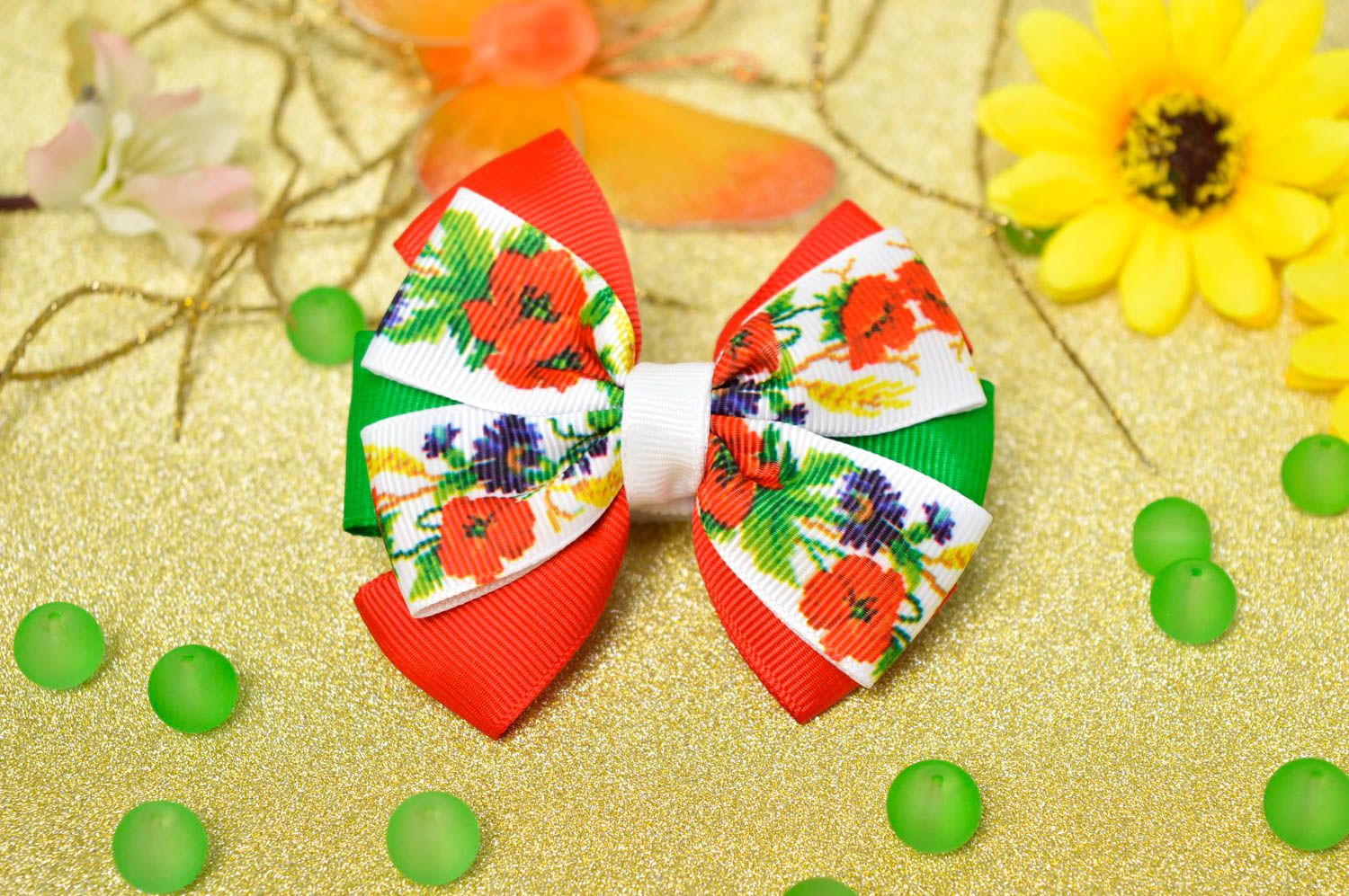Homemade bow hair tie hair scrunchie ribbon bows designer accessories cool gifts photo 1
