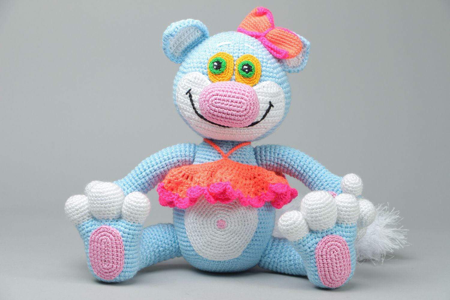 Soft crochet toy Kitty Frosya photo 1