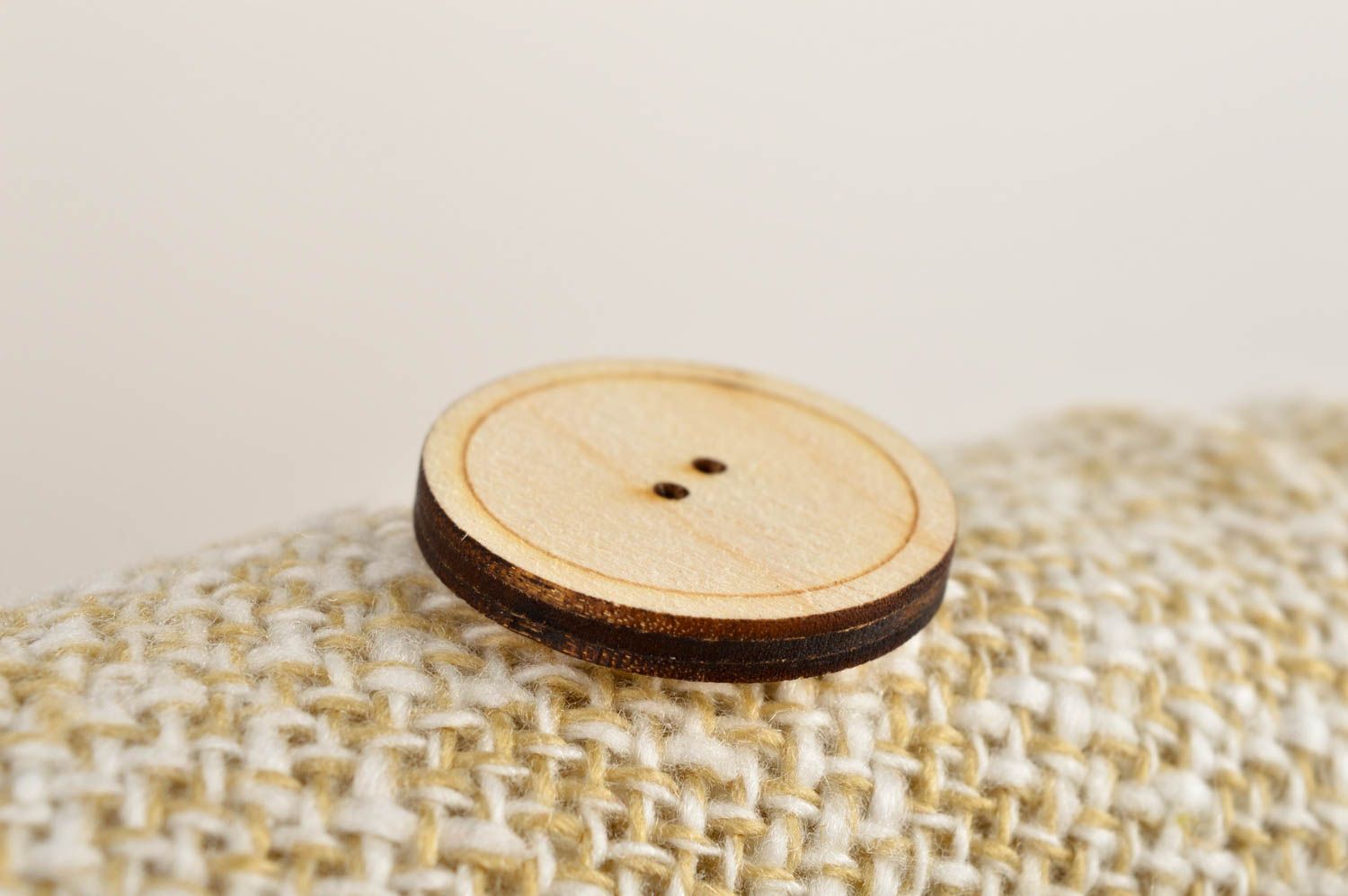 Beautiful handmade wooden button needlework accessories plywood blank gift ideas photo 1