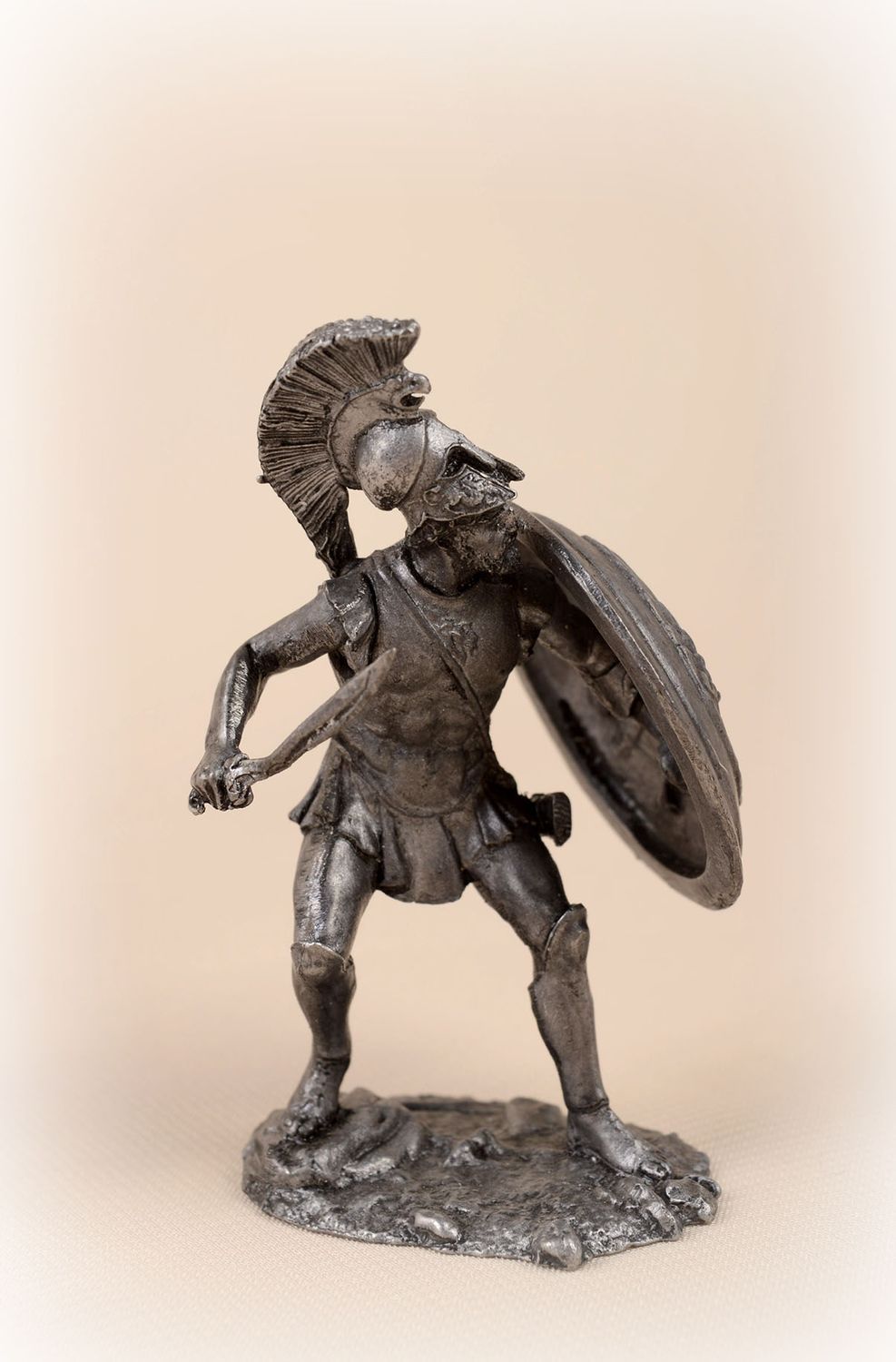 Figura artesanal de estaño guerrero valiente decoración de hogar regalo original foto 5