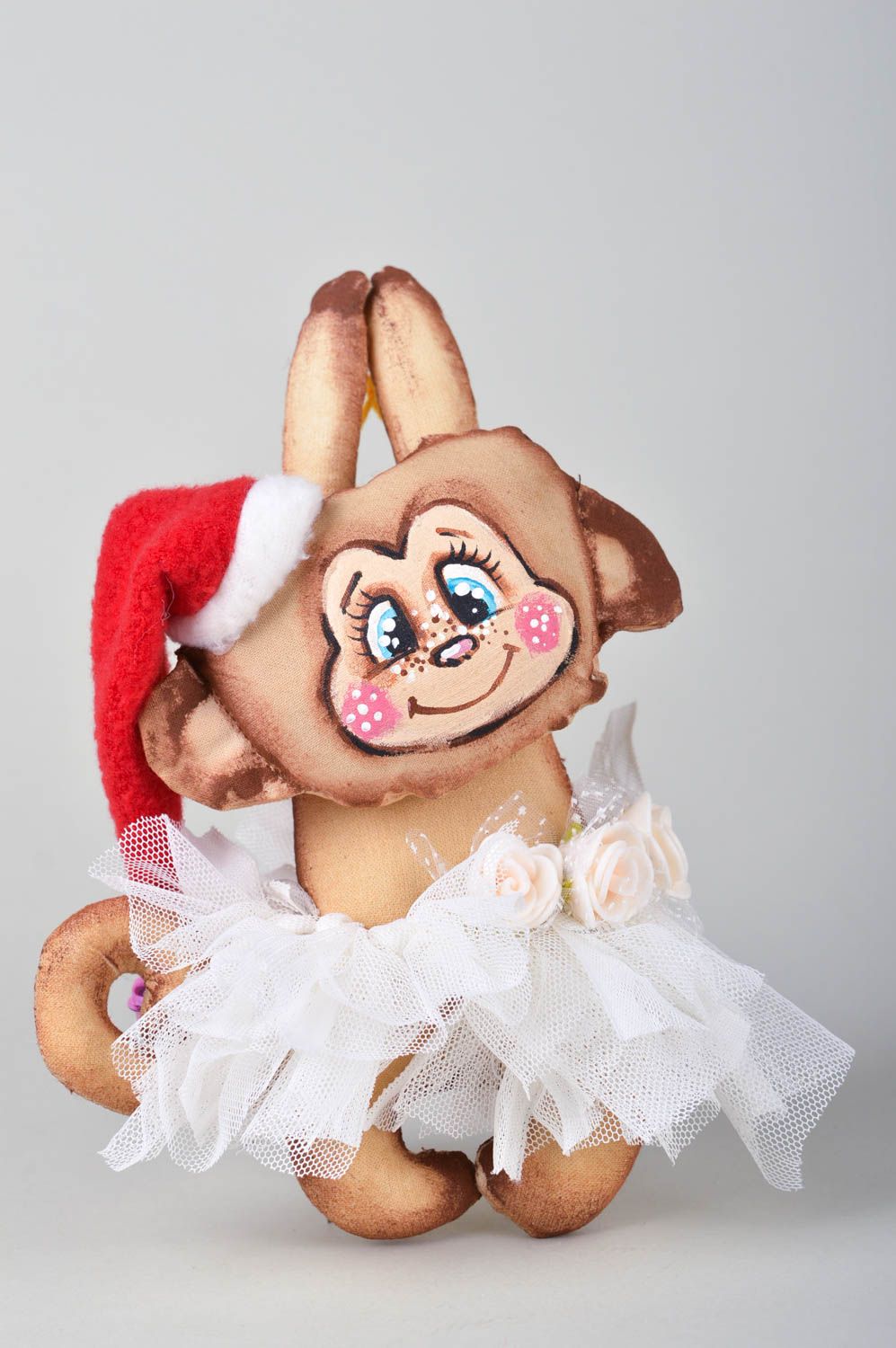 Игрушка обезьянка забавная игрушка ручной работы декоративная подвеска красивая фото 1