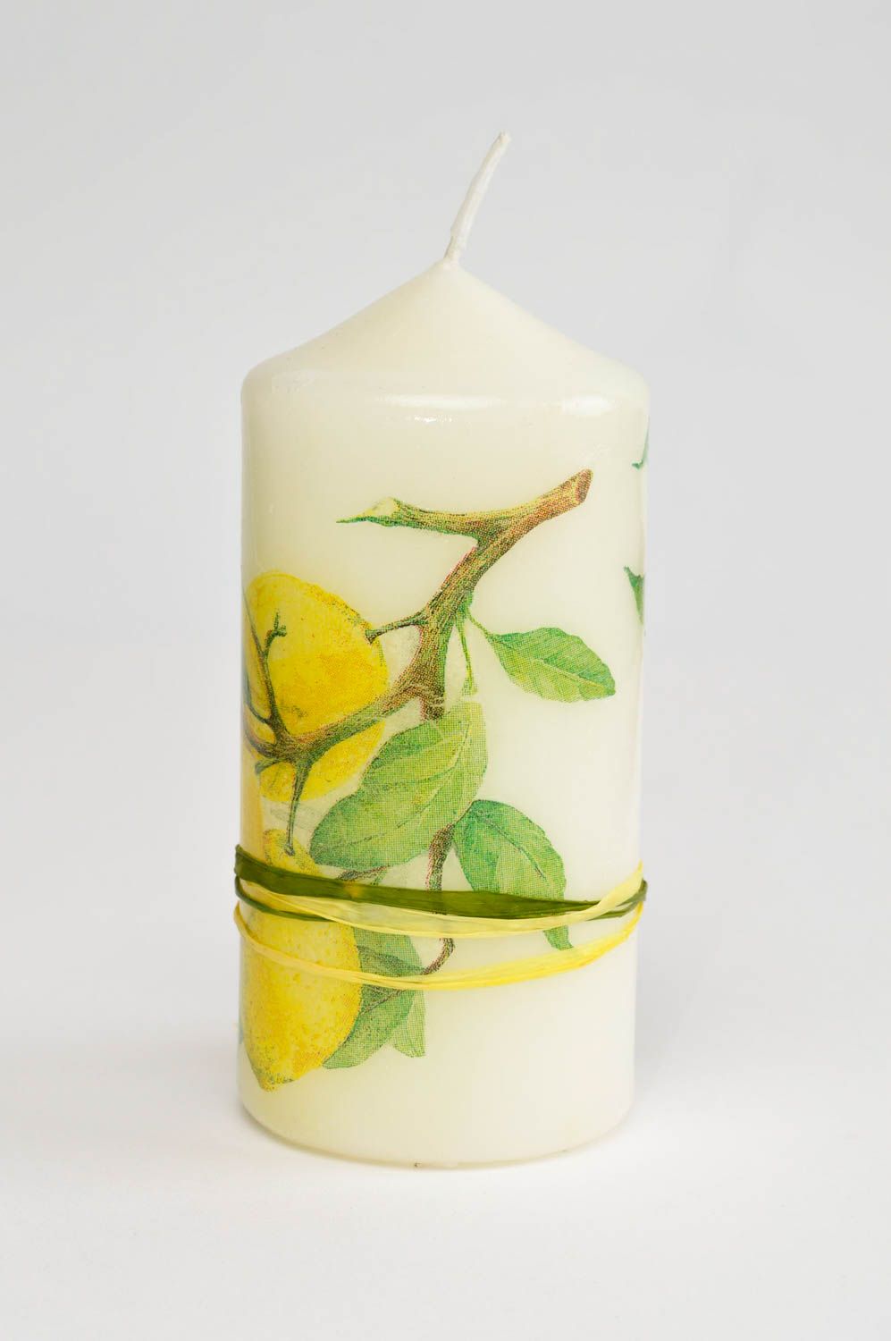 Bougie fait main aromatique Bougie de paraffine design citron Déco maison photo 3