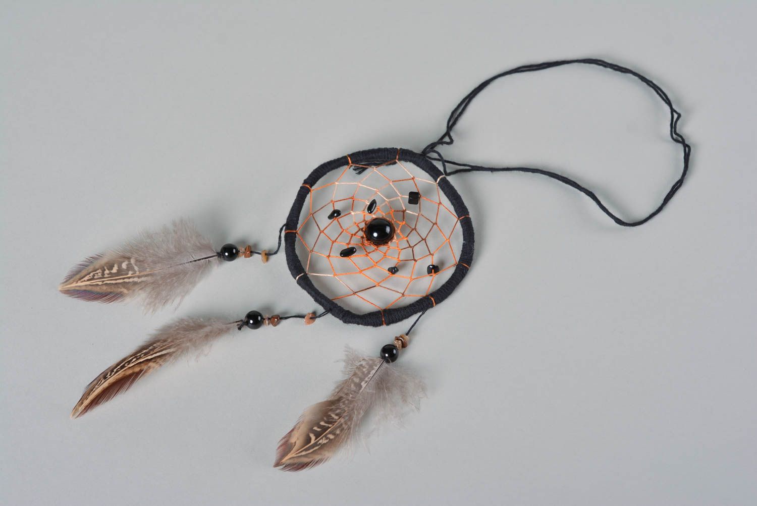 Индейский амулет ручной работы оригинальный подарок талисман Ловец снов фото 3