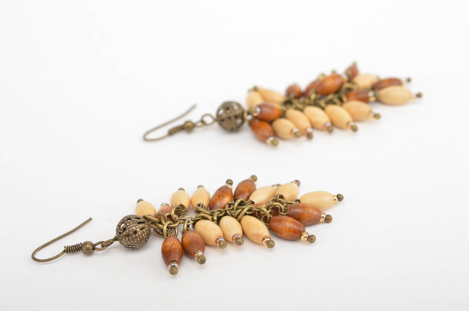 Ohrringe aus Holz Schmuck für Frauen handmade Holz Accessoires originell foto 5