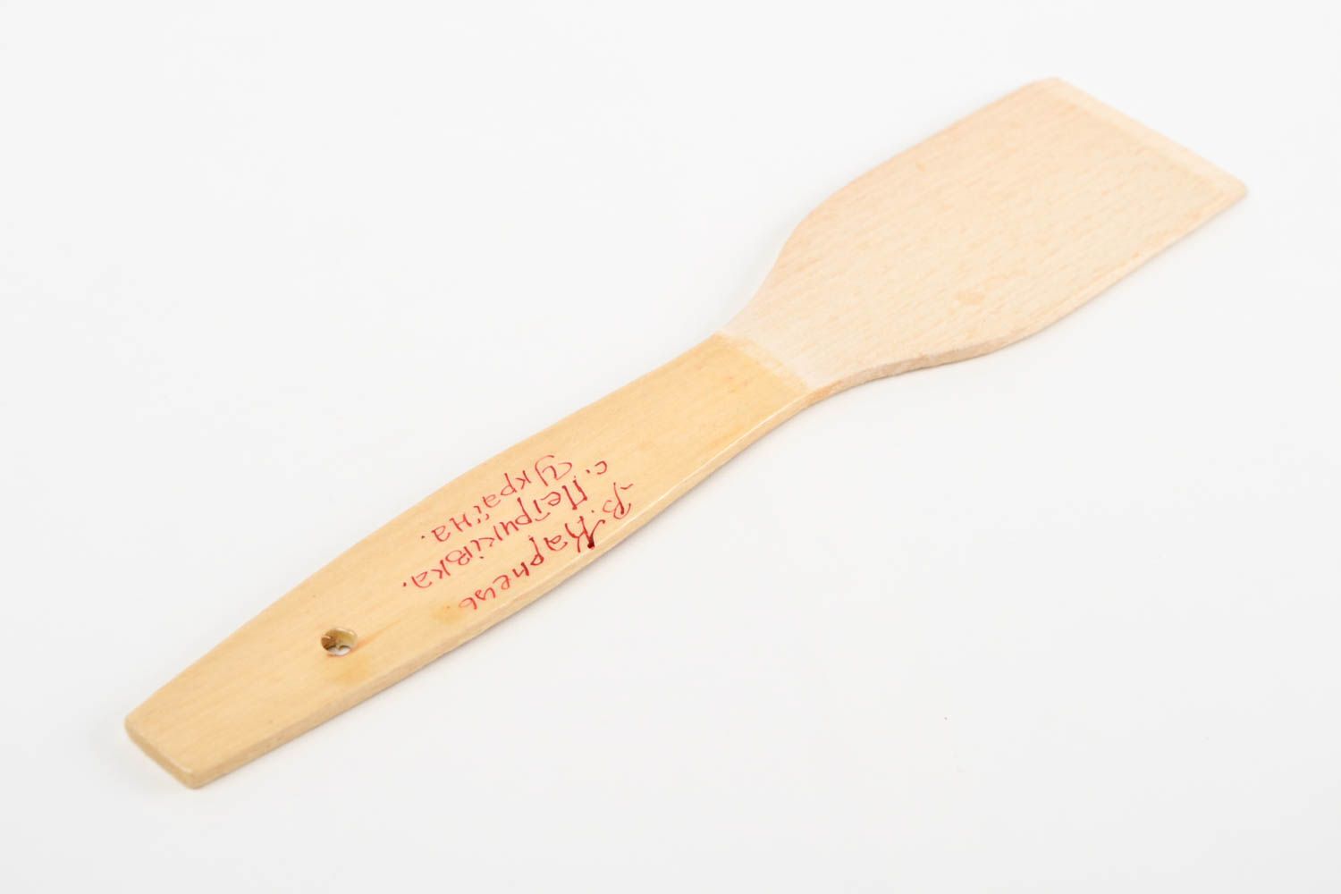 Espátula de madera decorada hecha a mano utensilio de cocina regalo original foto 5