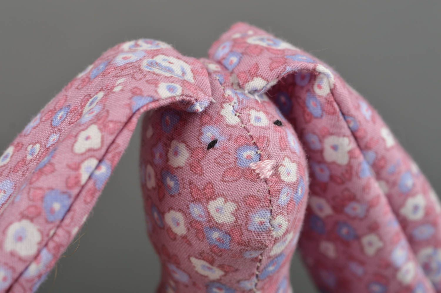 Игрушка заяц ручной работы авторская игрушка из ткани стильный подарок фото 5