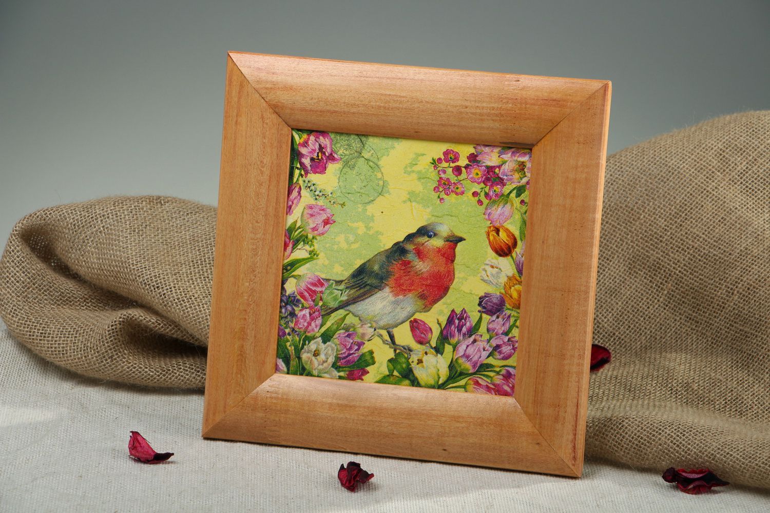 Painting in wooden frame photo 4